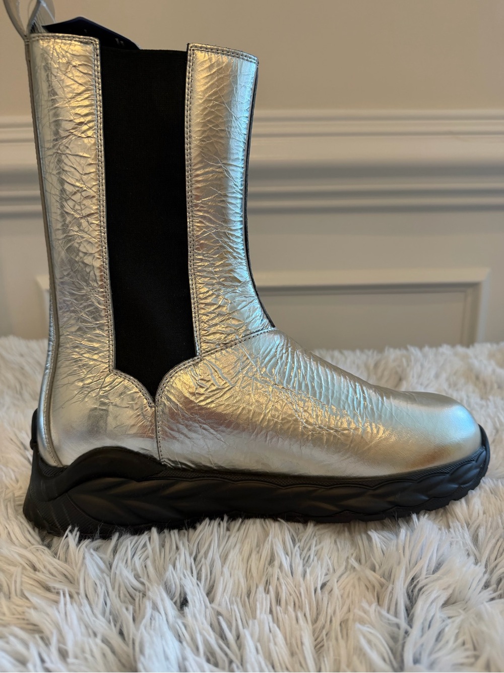 MCM silver Boots Women Size 10 - Picture 14 of 16